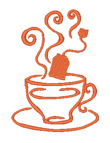 Graphite Style Coffee and Tea [4x4] 11309 Machine Embroidery Designs