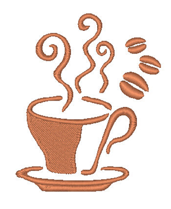 Graphite Style Coffee and Tea [4x4] 11309 Machine Embroidery Designs