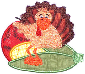Thanksgiving Turkeys Applique [4x4] 10936  Machine Embroidery Designs