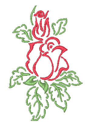 Outline Roses [4x4]  11474  Machine Embroidery Designs