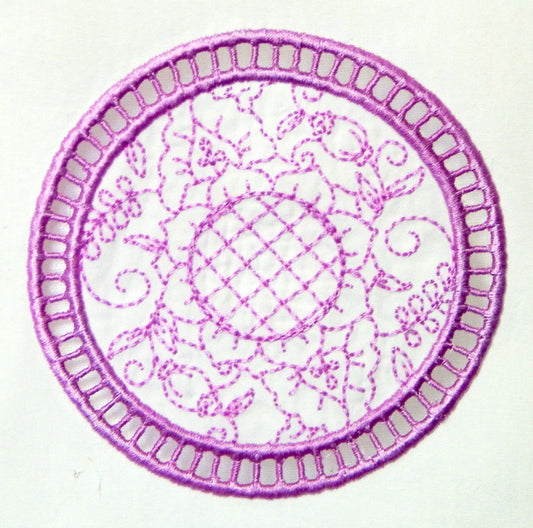 Cutwork Circle Flowers-KM [4x4] 11751 Machine Embroidery Designs