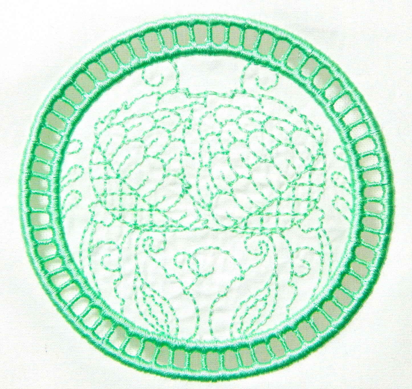 Cutwork Circle Flowers-KM [4x4] 11751 Machine Embroidery Designs