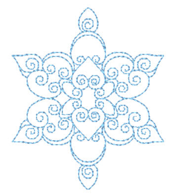 Swirly Snowflakes [4x4] # 10830