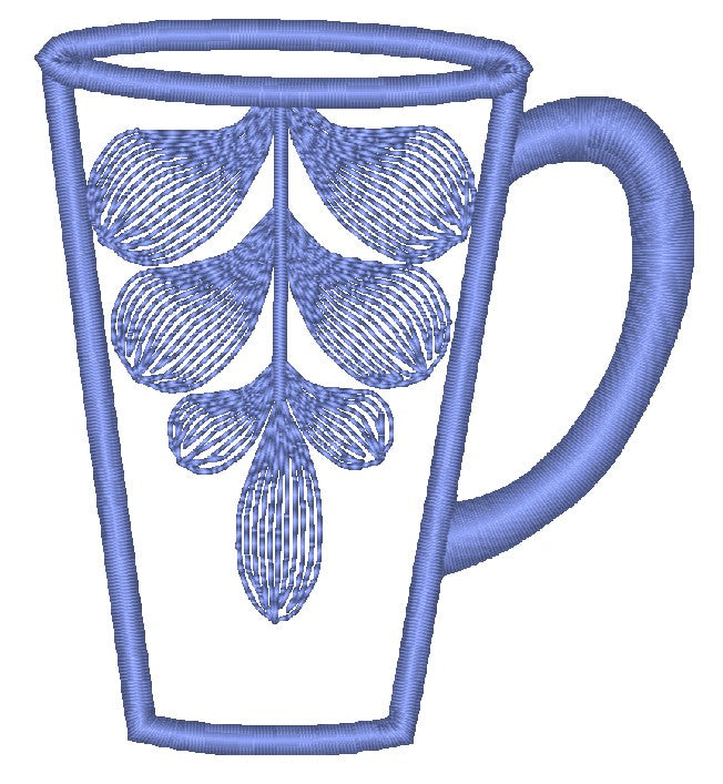 Applique Teacups [4x4]11085 Machine Embroidery Designs