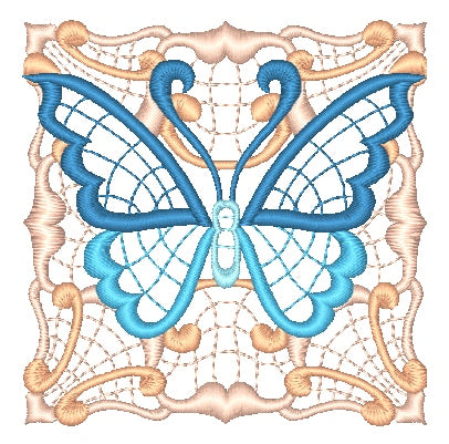 Butterfly Lace Blocks-LM [4x4] 11747 Machine Embroidery Designs