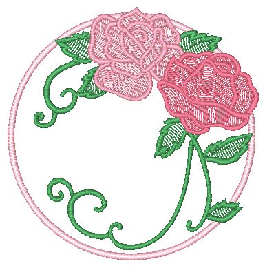 Rose Circles [4x4]  11392 Machine Embroidery Designs