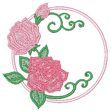 Rose Circles [4x4]  11392 Machine Embroidery Designs