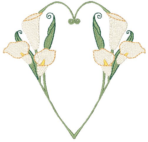 I Love Callas  [5x7] 11420 Machine Embroidery Designs