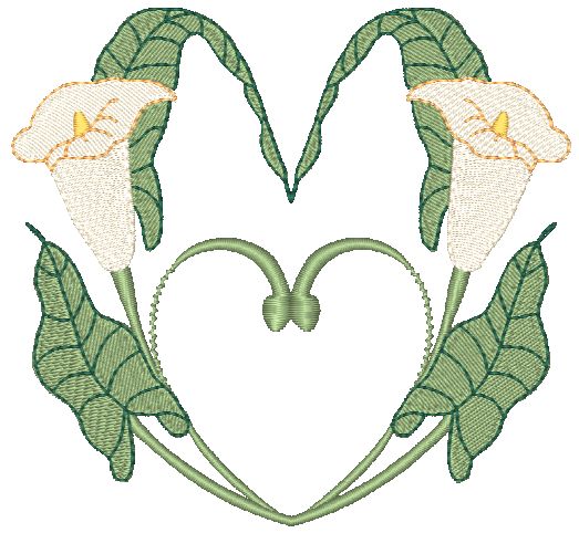 I Love Callas  [5x7] 11420 Machine Embroidery Designs