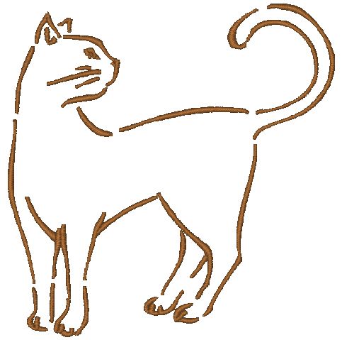 Outline Cats [4x4] 11441 Machine Embroidery Designs
