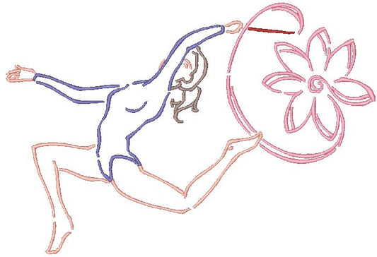 Dancer Outlines [5x7] 10618 Machine Embroidery Designs