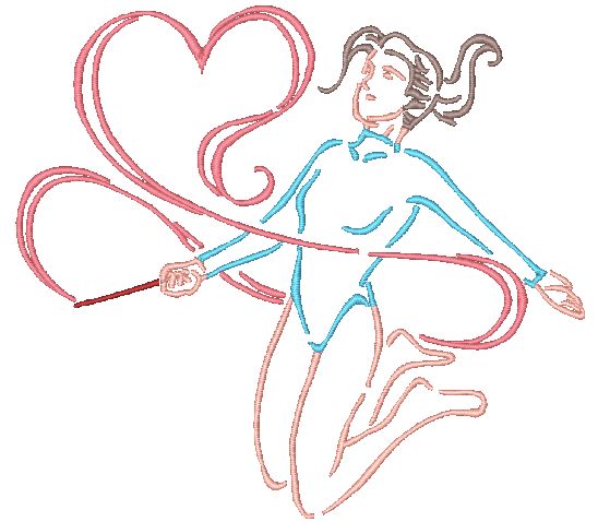 Dancer Outlines [5x7] 10618 Machine Embroidery Designs