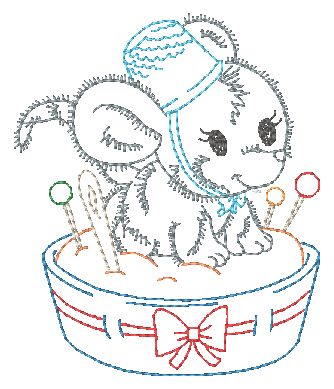 Fluffy Sewing Mice Helper [4x4] 11324 Machine Embroidery Designs