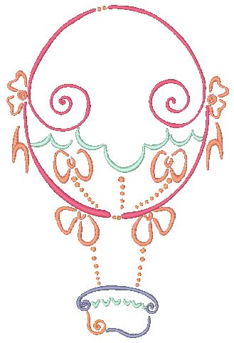 Fancy Hot Air Balloons [4x4] 11464 Machine Embroidery Designs