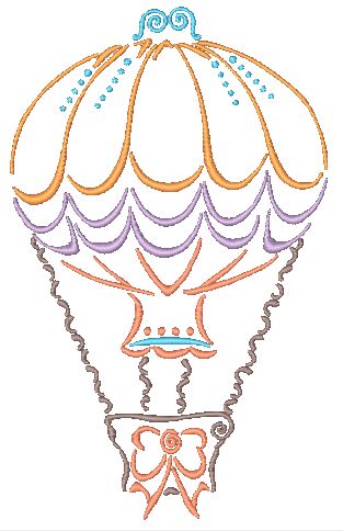 Fancy Hot Air Balloons [4x4] 11464 Machine Embroidery Designs