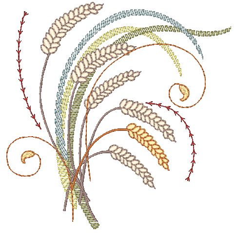 Wheat Art [5x7] 11403 Machine Embroidery Designs
