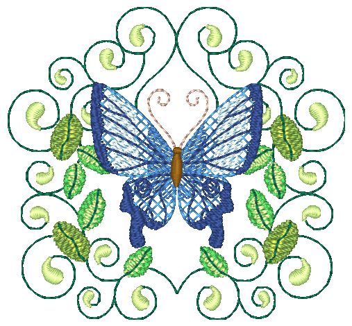 Mylar Butterfly Flight [4x4] 11126 Machine Embroidery Designs