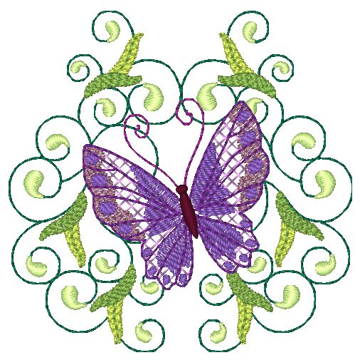 Mylar Butterfly Flight [4x4] 11126 Machine Embroidery Designs
