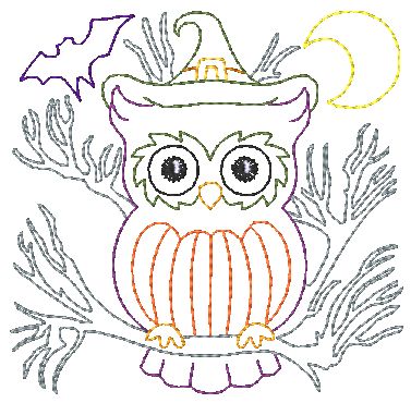 Halloween Owl Blocks [4x4] 10753