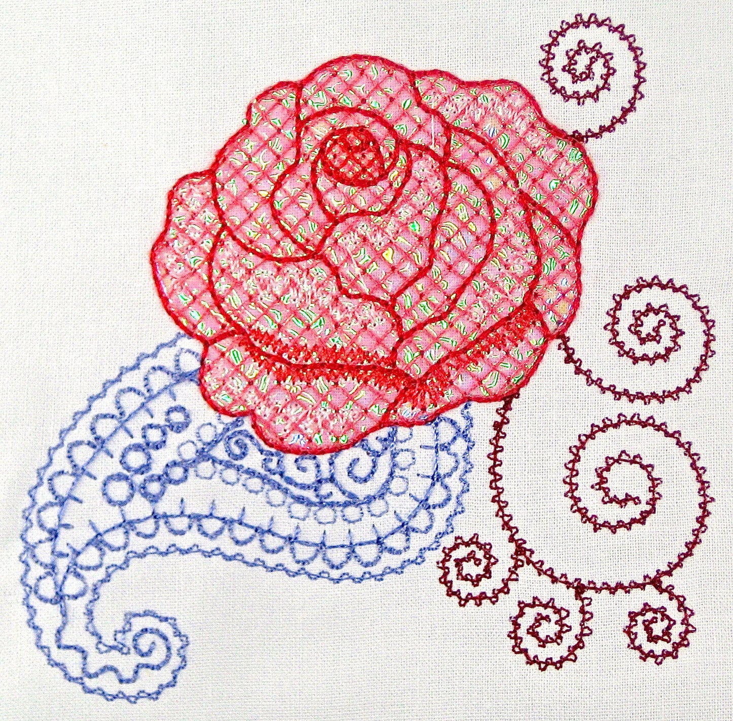 Mylar Roses and Paisley [4x4] 11125 Machine Embroidery Designs