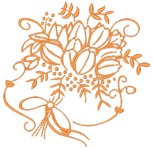 One Color Wedding [5x7] 11194 Machine Embroidery Designs