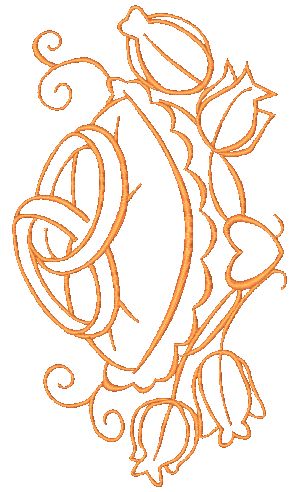 One Color Wedding [5x7] 11194 Machine Embroidery Designs