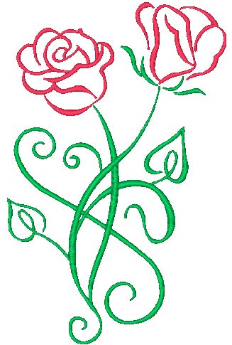 Art Deco Roses  [5x7] #  10577