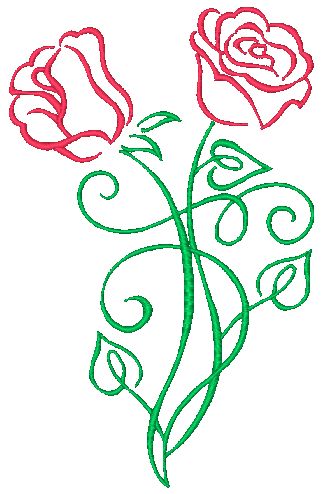 Art Deco Roses  [5x7] #  10577