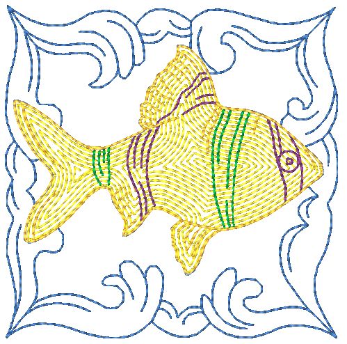 Mylar Sea Blocks [4x4] 11285 Machine Embroidery Designs