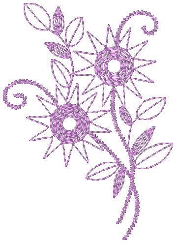 One Color Flowers [4x4] 11426 Machine Embroidery Designs