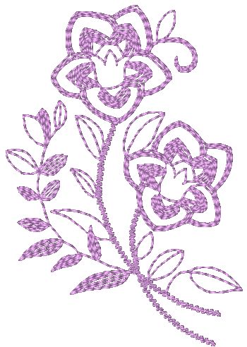 One Color Flowers [4x4] 11426 Machine Embroidery Designs