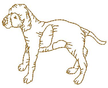 DOG BREEDS Pointer Redwork-LM [4x4] 11047  Machine Embroidery Designs