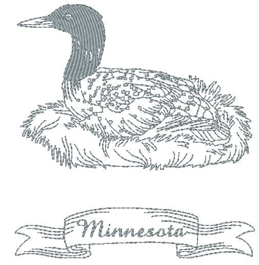 Redwork State Birds 3  [5x7] 11029 Machine Embroidery Designs