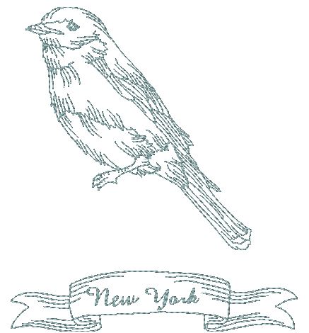 Redwork State Birds 4 [5x7] 11027 Machine Embroidery Designs