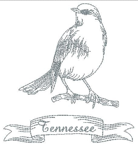 Redwork State Birds 5 [5x7] 11026 Machine Embroidery Designs