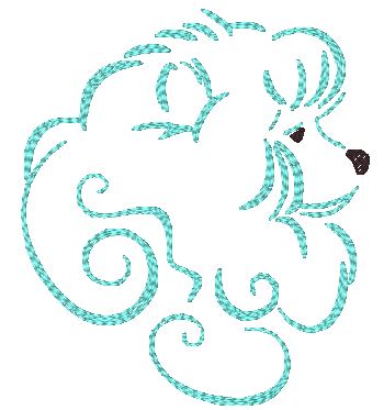 Zig Zag Dogs-2b [4x4] 11206 Machine Embroidery Designs