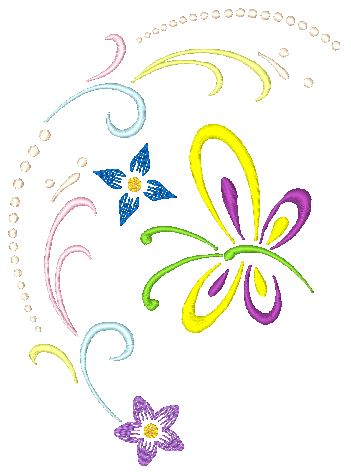 Neon-Butterflies-LM [5x7] 11690  Machine Embroidery Designs