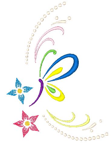 Neon-Butterflies-LM [5x7] 11690  Machine Embroidery Designs