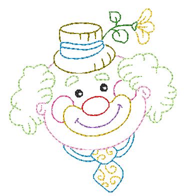 Clown-Faces-Multiline [4x4] 11579 Machine Embroidery Designs