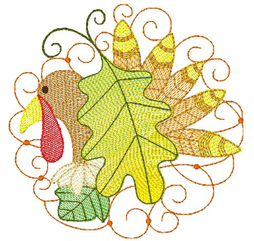 Mylar Thanksgiving [5x7] 11577 Machine Embroidery Designs