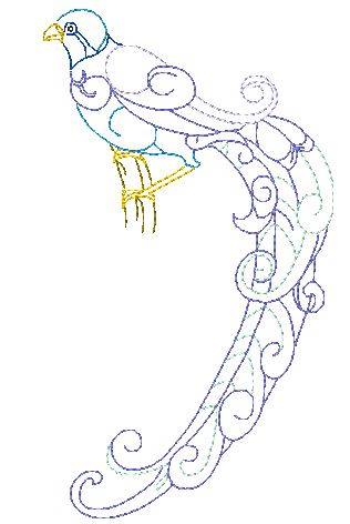 Curly Birds [5x7] 11599  Machine Embroidery Designs