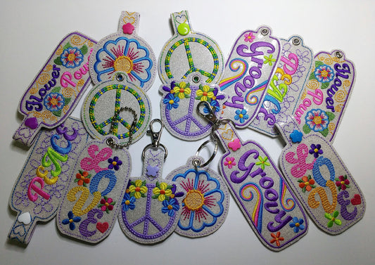 Flower Power Key Fobs In-The-Hoop for 4x4 & 5x7 ATWS-10335