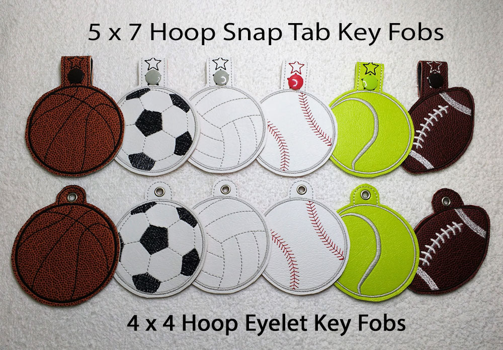 Sports Balls Key Fobs  [4x4] &  [5x7]  # 10344