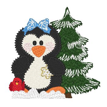 Winter Frolic Penguins [4x4] #  10851