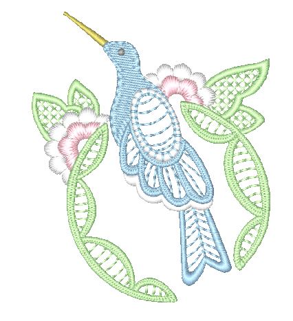 Lacey Hummingbirds [4x4] 11214  Machine Embroidery Designs