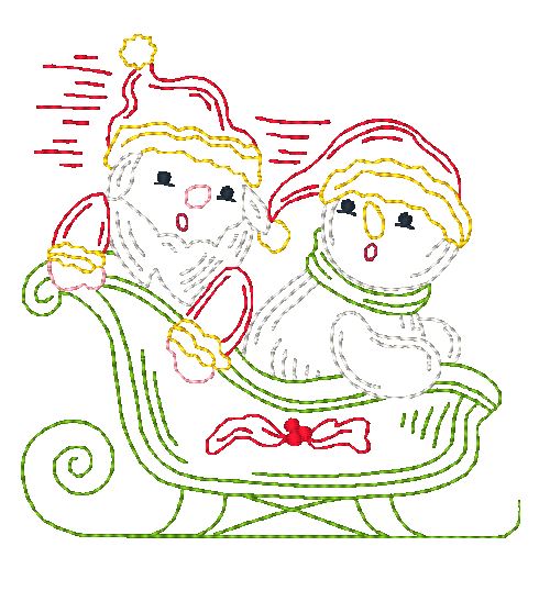 Snowman and Santa [4x4] # 10856