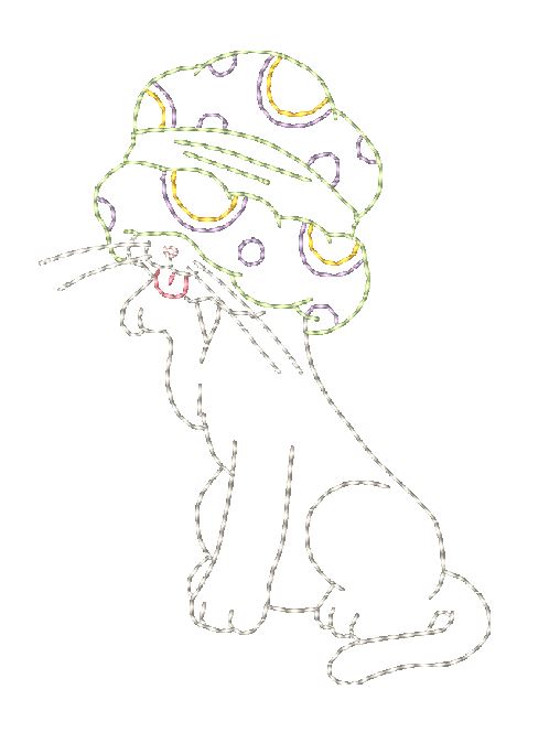 Colorline Sunbonnet Kitties [4x4] 11611 Machine Embroidery Designs