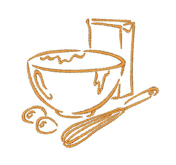 Outline Kitchen Things [4x4]  11442 Machine Embroidery Designs