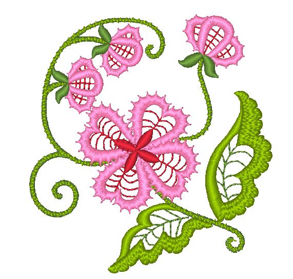 Lacey Flowers [5x7] 11423 Machine Embroidery Designs ...