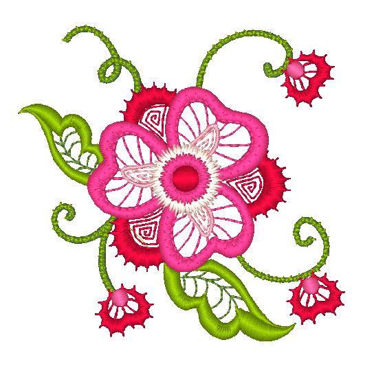 Lacey Flowers [5x7] 11423 Machine Embroidery Designs